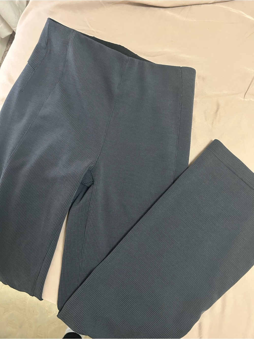 lululemon athletica Black Ribbed Wide-Leg Knit Pants